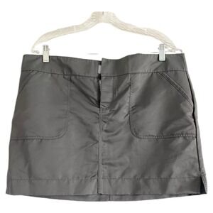 SHADE Women'S Gray 100% Polyester Aline Pockets Mini Skirt (X LARGE)